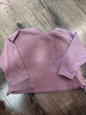 Zara Girls Long-Sleeve Top - Dusty Mauve 4-5Y